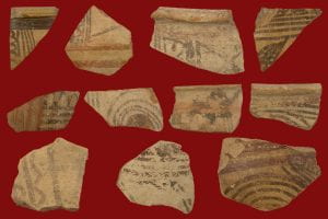 Photograph of Philistine Bichrome Pottery from Tell en-Nasbeh